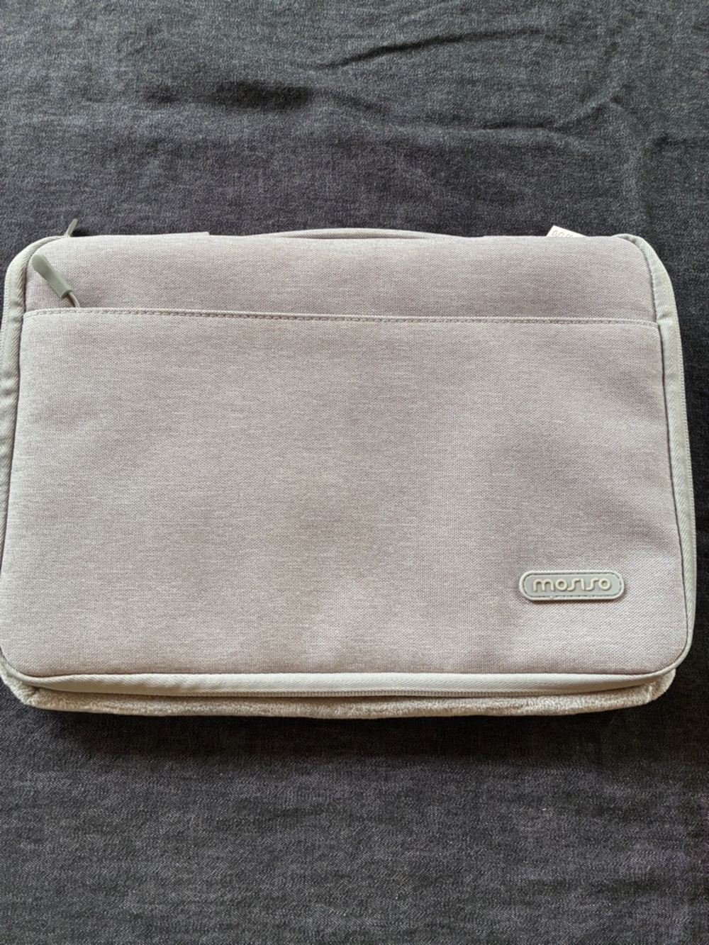 MOSISO Light Grey Laptop Sleeve with Front Pocket - Slim Protective Case